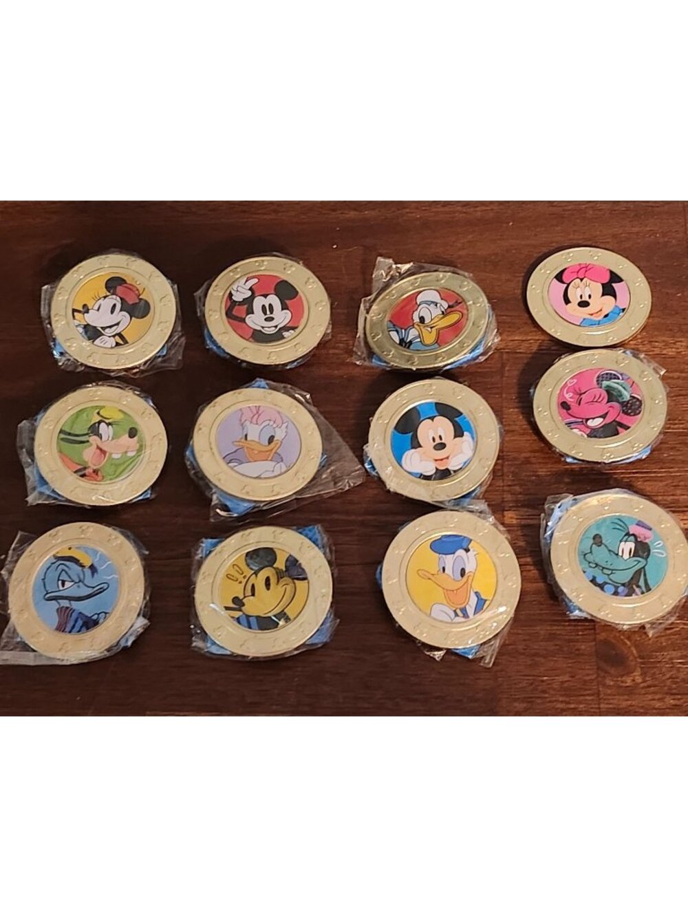 Lot of 12 (11 Sealed) Disney Wonder Mates Coins by Frankford Candy Co.